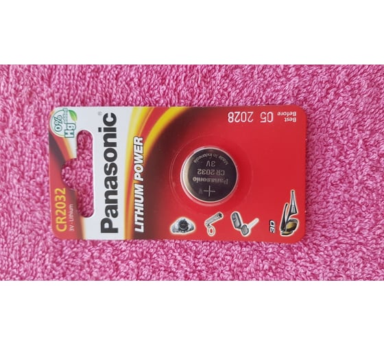 Дисковая литиевая батарейка CR2032 3В бл/1 Panasonic 5019068085138