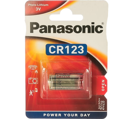 Литиевая батарейка CR123 3В бл/1 Panasonic 5410853017097