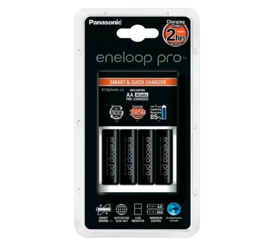 Зарядное устройство eneloop K-KJ16HCC40E Smart&Quick Charger для 1-4 AA/AAA + 4*AA 2500mAh Panasonic 5410853052265