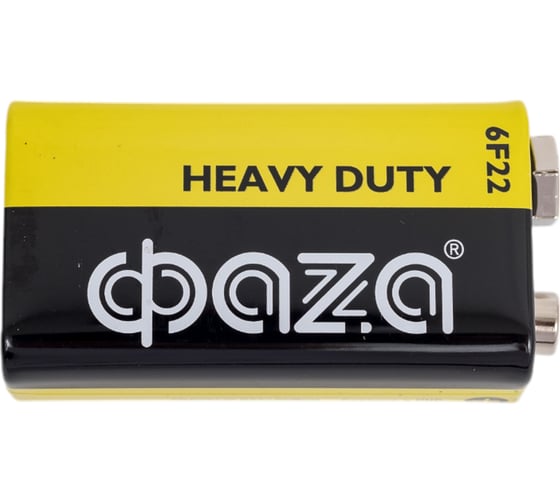 Элемент питания ФАZА солевой "крона" 6F22 9В Heavy Duty Pack-6 (уп.6шт) 5042261