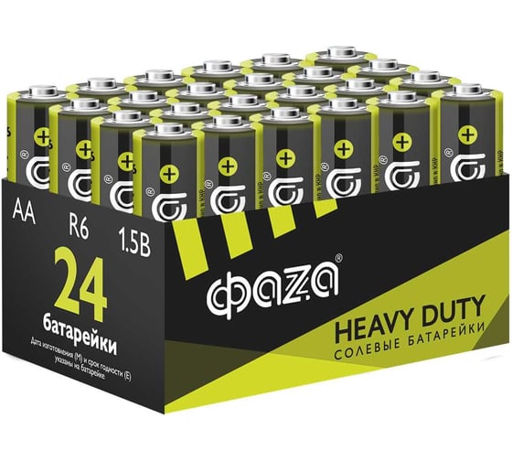 Элемент питания ФАZА солевой AA/R6 1.2В Heavy Duty Pack-24 (уп.24шт) 5042292