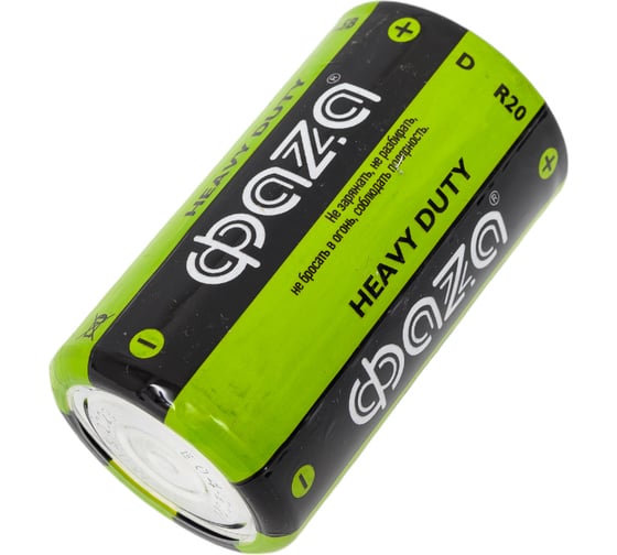 Элемент питания ФАZА солевой D/R20 1.5В Heavy Duty Pack-6 (уп.6шт) 5042353