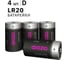 Элемент питания ФАZА алкалиновый D/LR20 1.5В Alkaline Pack-4 (уп.4шт) 5041868 2