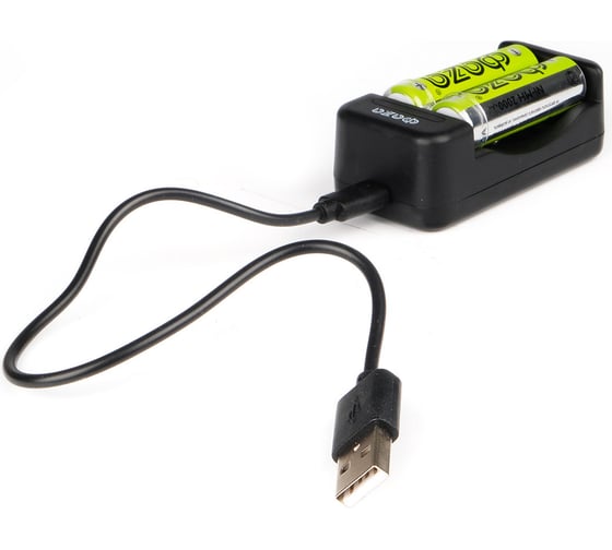 Устройство зарядное ФАZА B-50USB Ni-Cd/Ni-MH (2хAA/2хAAA/1х9В "Крона") индикатор зарядки питание от USB + 2хAA 2000мА.ч кабель MicroUSB-USB в компл. 5038837