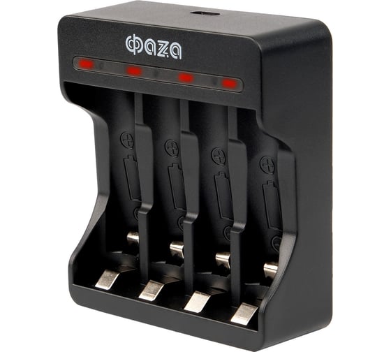 Устройство зарядное ФАZА B-95USB Ni-Cd/Ni-MH (4хAA/4хAAA/1х9В "Крона") индикатор зарядки питание от USB кабель MicroUSB-USB в компл. 5038899