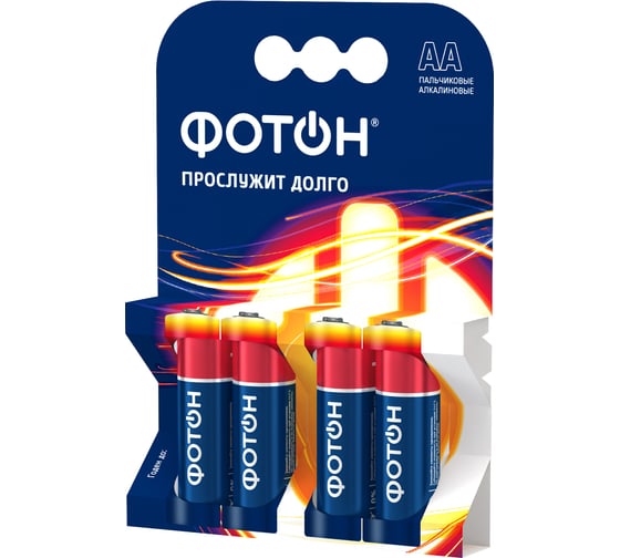 Пальчиковые батарейки ФОТОН АА LR6 КP4 22445