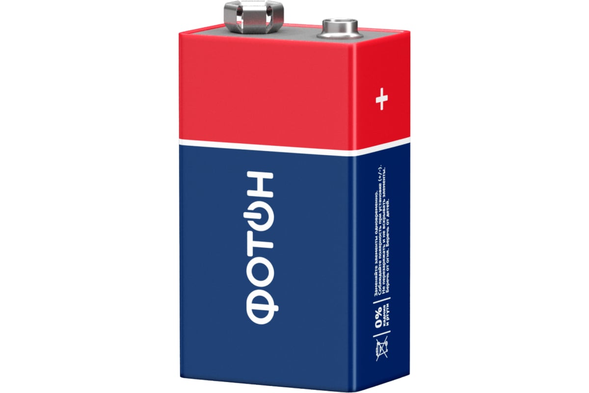 Элемент питания ФОТОН 6LR61 Крона 9V 22448 - выгодная цена, отзывы ...