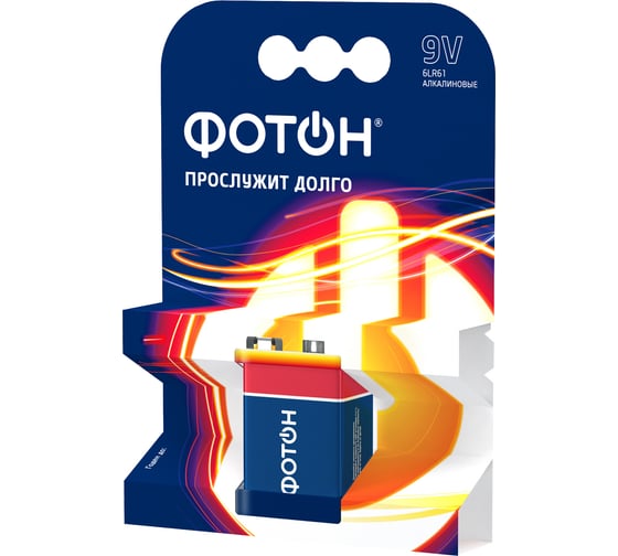 Батарейки ФОТОН 6LR61 Крона 9V 22448