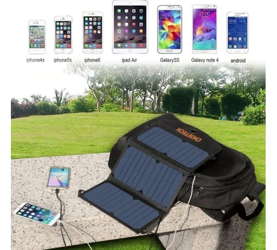 Портативная складная солнечная батарея-панель Choetech 19 Вт SunPower SC001 SC001-V1