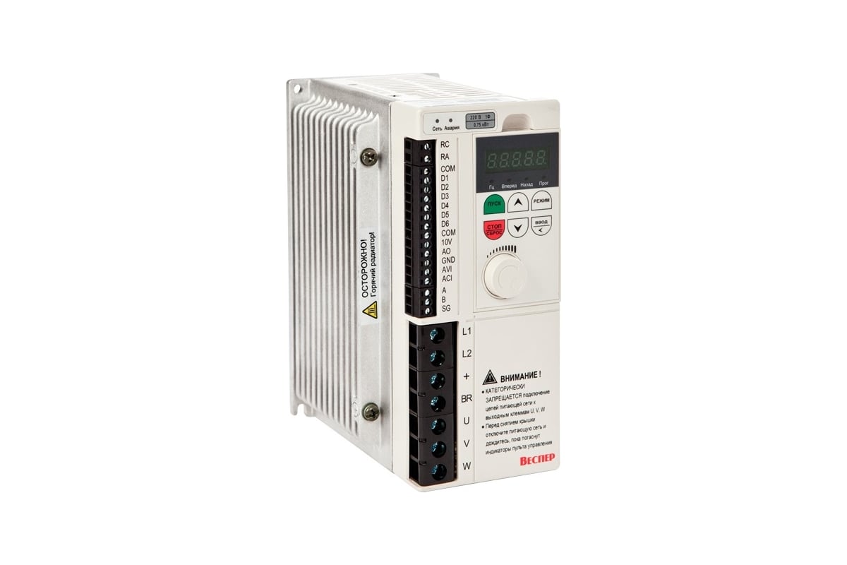 Преобразователь частоты Веспер E4-8400-001H 0,75кВт 380В, со съемным ...