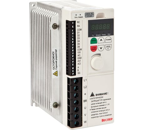 Преобразователь частоты Веспер E4-8400-S1L 0,75кВт 220В, со съемным пультом VSP5970