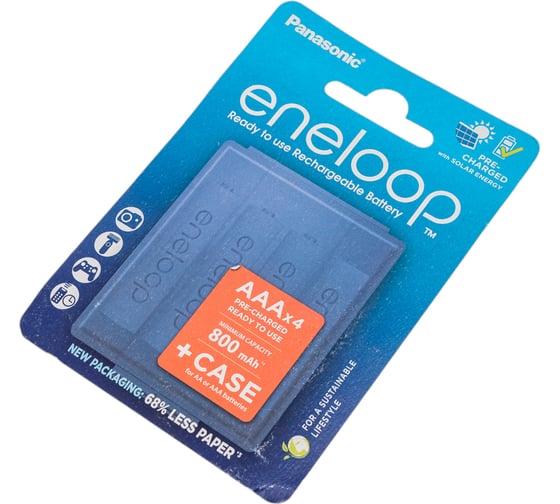 Аккумулятор Panasonic eneloop BK-4MCDEC4BE 800mAh AAA R03 +футляр BL4 УТ-00000802