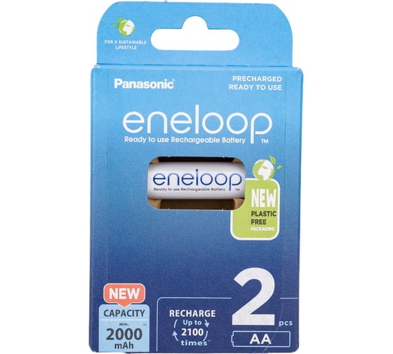 Аккумуляторы Panasonic eneloop BK-3MCDE/2BE 2000mAh AA R6 BL2 УТ-00000796