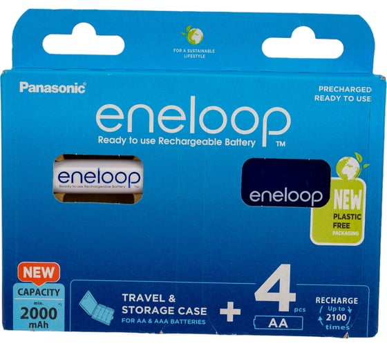 Аккумулятор Panasonic eneloop BK-3MCDEC4BE 2000mAh AA R6 +футляр BL4 УТ-00000799