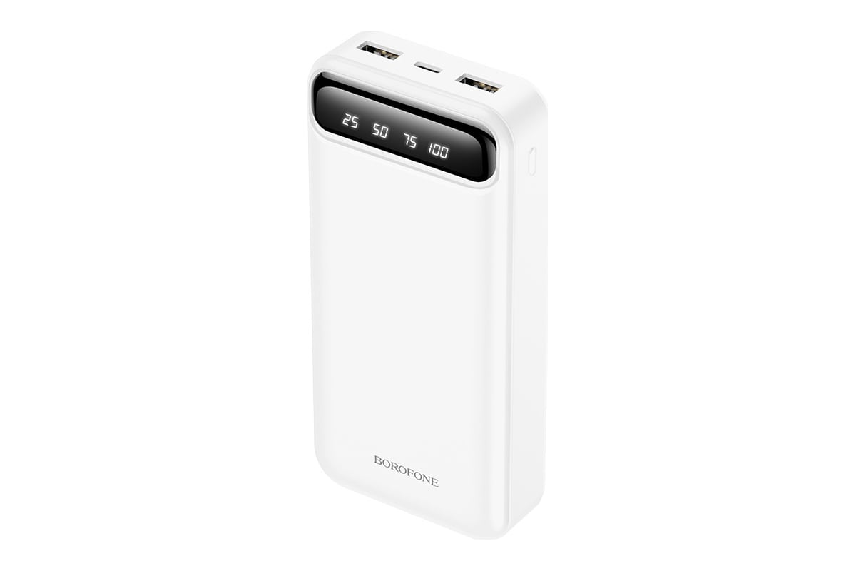 Внешний аккумулятор Borofone bj14a freeway power bank, 2.0а (20000mah),  белый 916042 - выгодная цена, отзывы, характеристики, фото - купить в  Москве и РФ