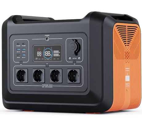 Портативная электростанция TopOn 2232 Втч lfp 4 розетки 220 В 2400 Вт, авторозетка 120 Вт, 2 dc, 2 type-c pd 60 Вт, 3 usb qc 18 Вт usb 10 Вт TOP-X2400