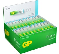 Алкалиновые мизинчиковые батарейки GP АAА Prime Alkaline, набор 80 шт. ( 24APA21-B80) 26074391