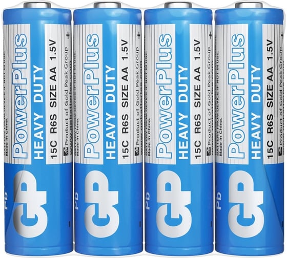 Солевые батарейки powerplus GP 15c aa - 4 шт. в пленке 15CEBRA-2S4 15CEBRA-2S4 26074361
