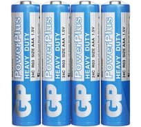 Солевые батарейки GP powerplus 24c aaa - 4 шт. в пленке GP 24CEBRA-2S4
