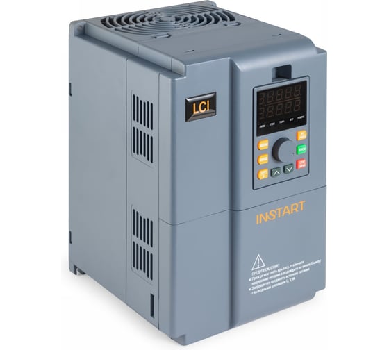 Преобразователь частоты INSTART lci-g7.5/p11-4b+lci-fm 7.5квт/11квт, 18а/24a, 3ф, 380в, 50гц/60гц, ip20, с панелью управления 000 91034