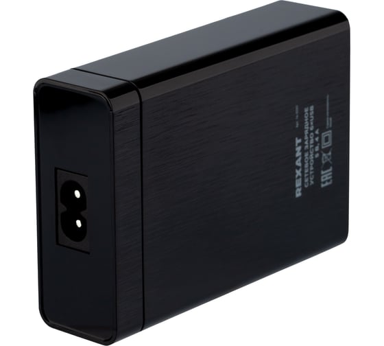 Сетевое зарядное устройство REXANT 6хusb, 1000ma, черное 16-0287