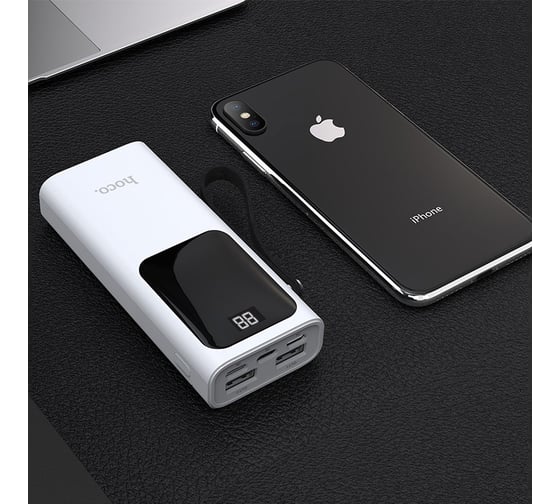 Портативное зу Hoco power bank 10000 mah, белый 23753-J41W