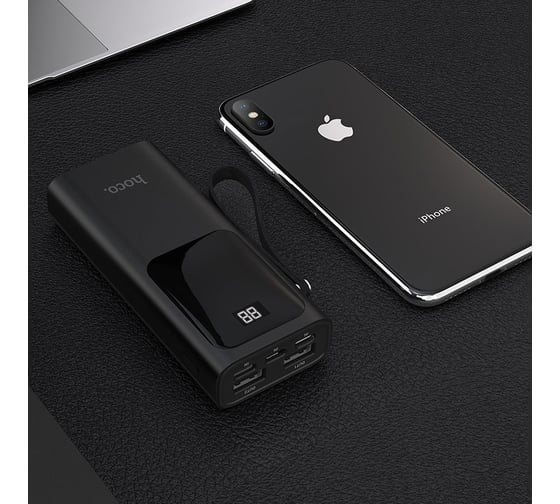 Портативное зу Hoco power bank 10000 mah, черный 23753-J41BK