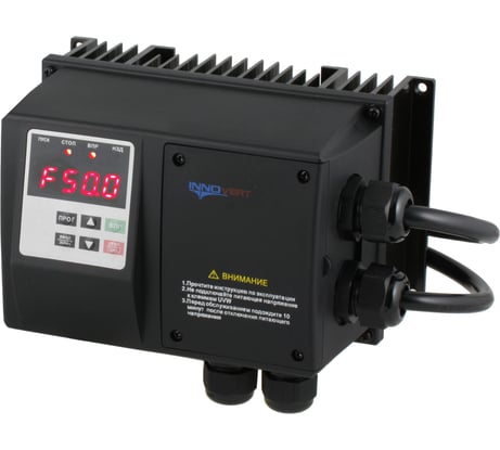 Преобразователь частоты INNOVERT IP65, выходной ток 11 А 2,2 кВт вход: 1фаза x 220В / выход: 3фазы х 220В IPD222P21B