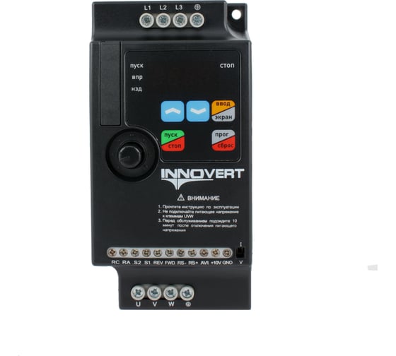 Преобразователь частоты INNOVERT VENT (1,5 кВтx380 В), выходной ток 4 А IVD152B43E