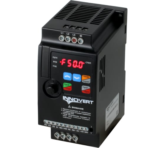Преобразователь частоты INNOVERT VENT, выходной ток 11 А 2,2 кВт вх: 1 фх220В/вых: 3 фх220В IVD222B21E
