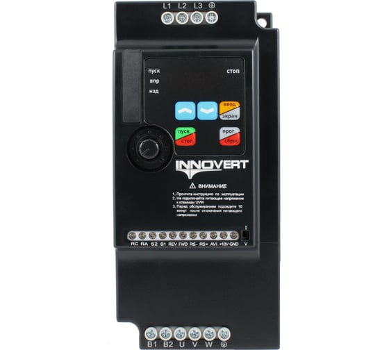 Преобразователь частоты INNOVERT VENT (5,5 кВтx380 В), выходной ток 12,5 А IVD552B43E