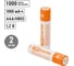 Аккумулятор TDM ELECTRIC AAA-1000 mAh Ni-MH BP-2 SQ1702-0075 2