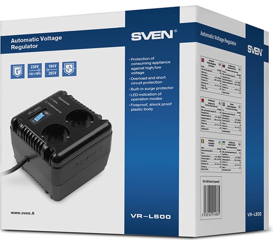 Стабилизатор напряжения SVEN VR-L 600 SV-014865