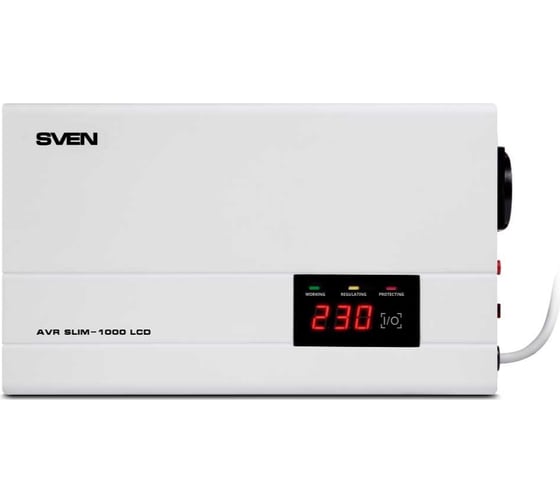 Стабилизатор напряжения SVEN AVR SLIM-1000 LCD SV-012816