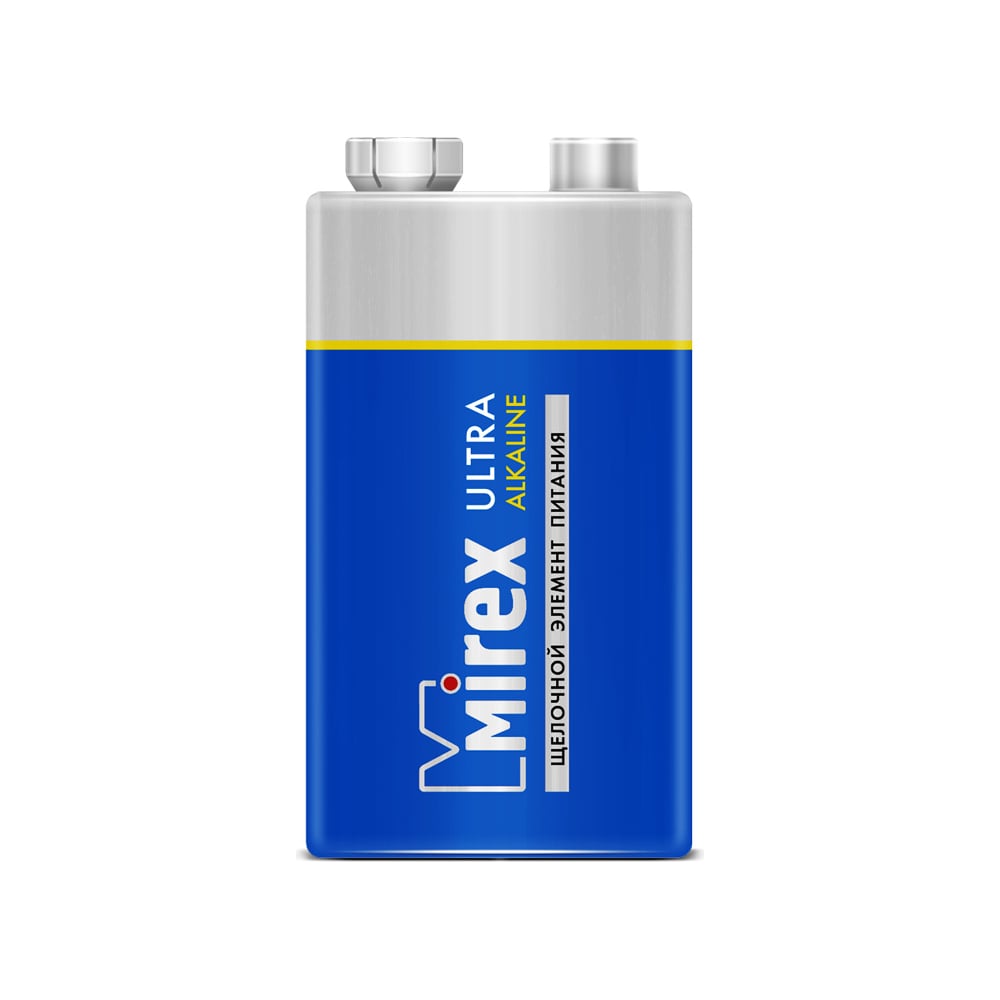 Щелочная батарея Mirex 6lr61/крона 9v 1 шт shrink 23702-6LR6-S1 ...