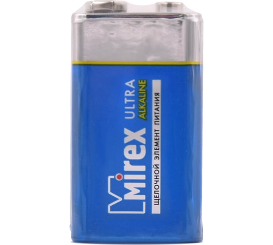 Щелочная батарея Mirex 6lr61/крона 9v 1 шт shrink 23702-6LR6-S1