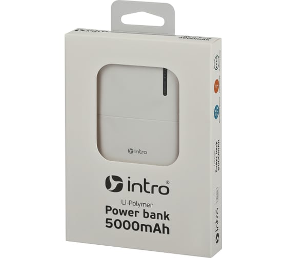 Портативное зарядное устройство Intro Power bank ZX50 5000mAh белый Б0055897