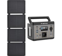 Портативная солнечная электростанция WATTICO комплект Сamp 300 PRO + солнечная батарея 60W 00-00000053 camp_300_60