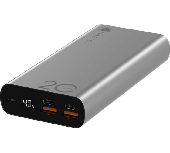 Портативное зарядное устройство NAVITEL PWR20 AL SILVER 1