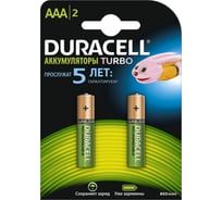 Аккумуляторные батареи Duracell HR03-2BL 800mAh/850mA предзаряженные 2шт C0037376