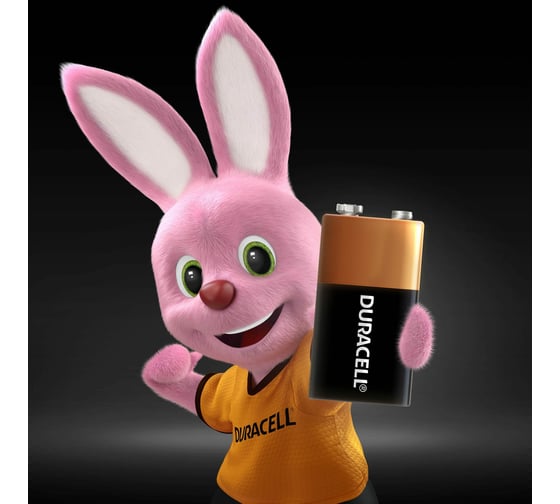 Щелочная батарейка Duracell Basic 6LR61-1BL/6LF22-1BL крона 9V, 1шт 00000754
