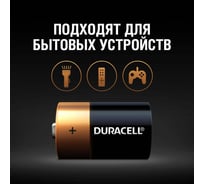 Батарейки щелочные Duracell, D/LR20 2шт Б0014055