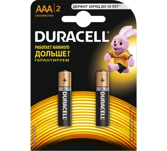 Элемент питания Duracell LR03-2BL BASIC 2шт Б0014052 1
