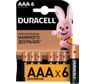 Щелочные батарейки Duracell, размера AAA, 6шт Б0014858