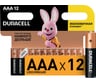 Батарейки щелочные Duracell Basic ААA/LR03 12 шт. блистер Б0014520 RPL00527