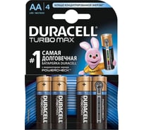 Элемент питания Duracell LR6-4BL TURBO 4шт Б0014049