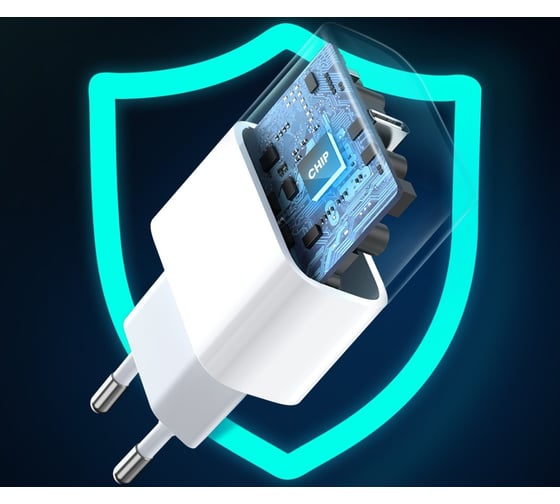 Набор адаптер и кабель usb-c - lightning Ugreen cd137 (50698) pd fast charger 20w + usb-c to lightning cable eu. цвет: белый  _ 50698