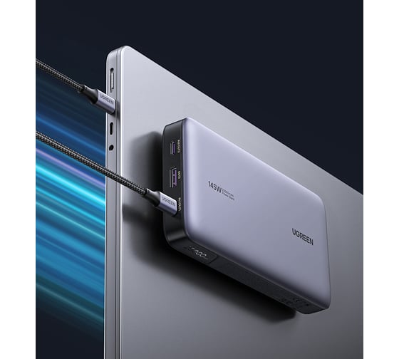 Внешний аккумулятор Ugreen pb205 pd 145w power bank 25000mah. цвет: серый 90597A