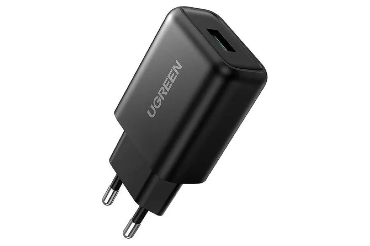 Зарядное устройство Ugreen cd122 usb-a qc 3.0 18w charger. цвет: черный  70273