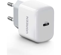 Зарядное устройство Ugreen cd241 mini usb-c 20w pd fast charger. цвет: белый 10220